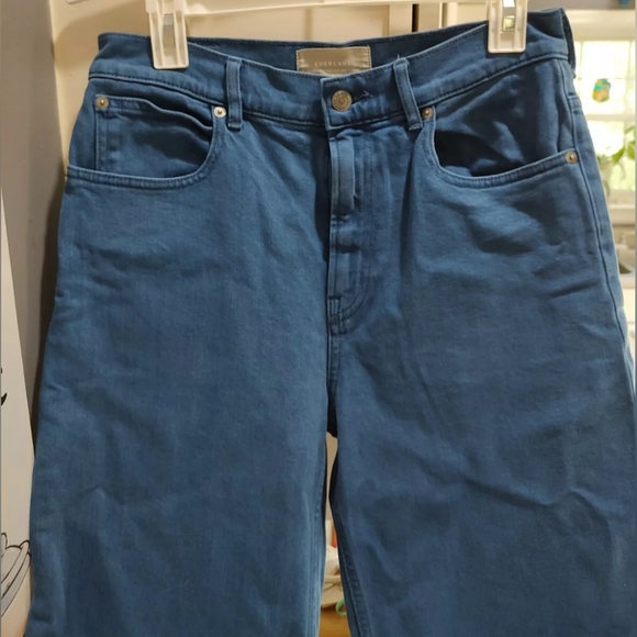 Everlane Women's Jeans The Way High Size 28 Regular Blue Cotton Denim Pants - Picture 5 of 7